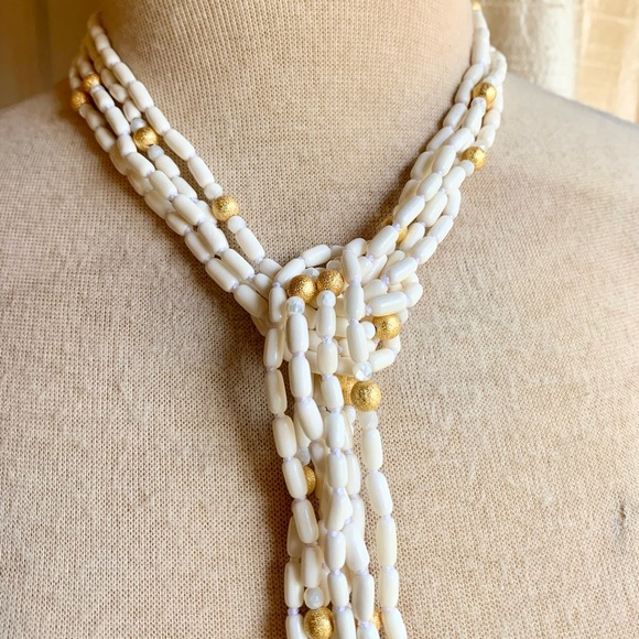 Stunning Multi-Strand Lariat with Hand Craved Snake Head and Tail - Picture 3 of 9